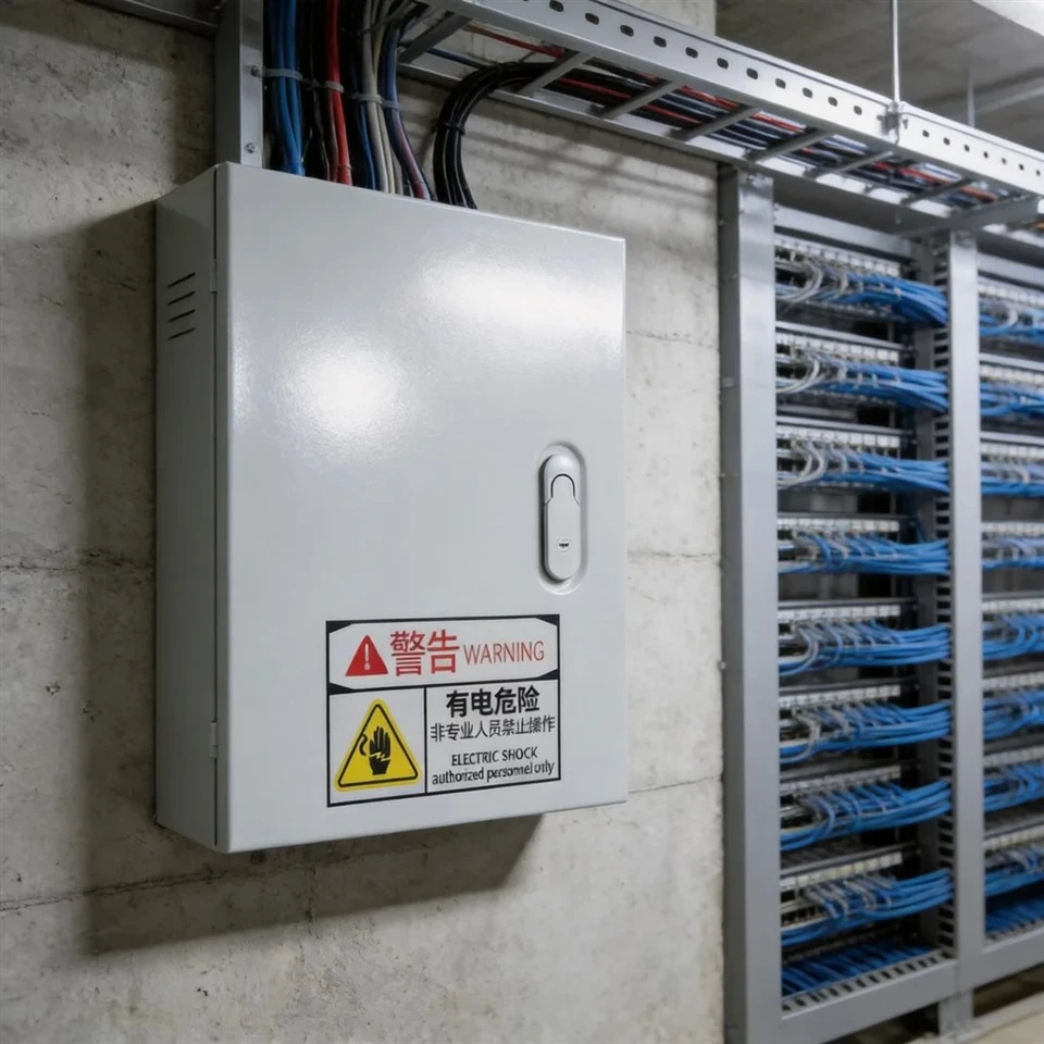 Elektroverteilergehäuse aus Metall für die Montage am Verteilerkasten